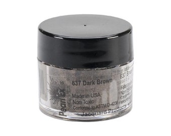 Pearl Ex powdered pigment, Dark Brown, 3 gram jar