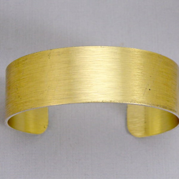 Anodized aluminum bracelet blanks, Brushed gold, 3/4 inch x 6 inch, one dozen