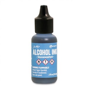 Tim Holtz Alcohol ink, Stonewashed, blue alcohol ink