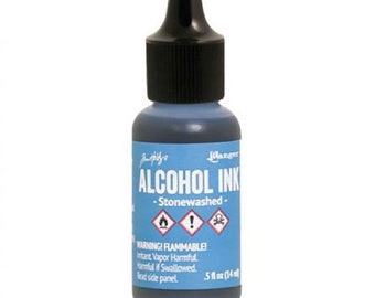 Tim Holtz Alcohol ink, Stonewashed, blue alcohol ink