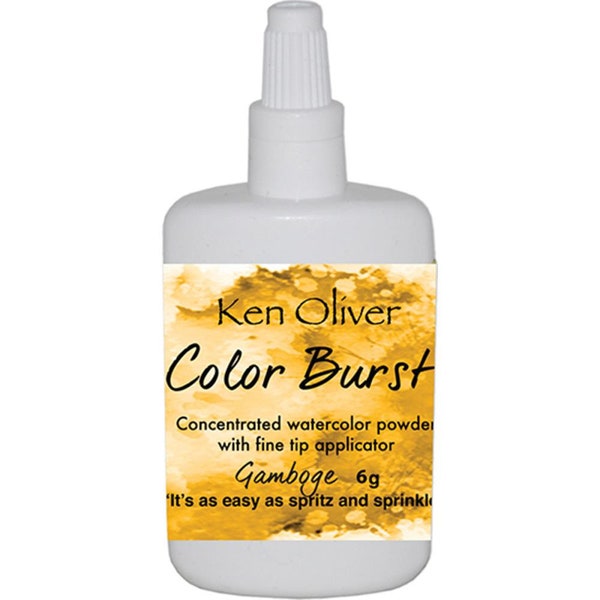 Color Burst by Ken Oliver, 6 gram bottle of watercolor powder, Gamboge