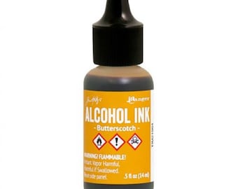 Tim Holtz Alcohol ink, Butterscotch, rich yellow alcohol ink