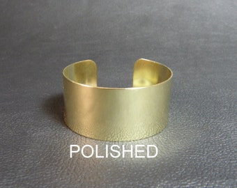 Brass Cuff Bracelet Blank, 1 1/4" x 6", Polished finish, perfect for wrist corsages, embellishment and more!