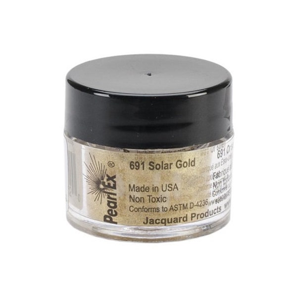 Pearl Ex powdered pigment, Solar Gold, 3 gram jar