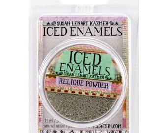 Iced Enamels relique powder, German Silver, .25oz