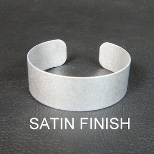 Aluminum Cuff Bracelet Blanks, One Dozen, 3/4 inch x 6 inch, satin finish for wrist corsages, polymer clay, bead embroidery, alcohol inks
