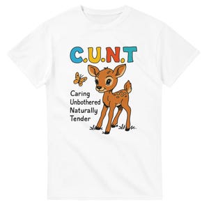 Fotze Lustiges Unisex T-Shirt mit Rundhalsausschnitt