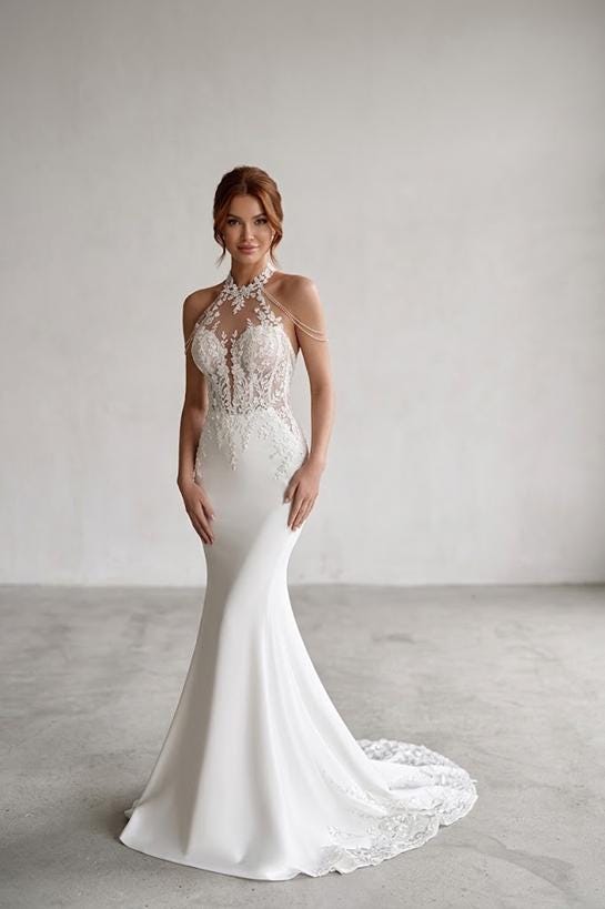 white by vera wang soft net halter wedding dress Neck Tulle silk gown