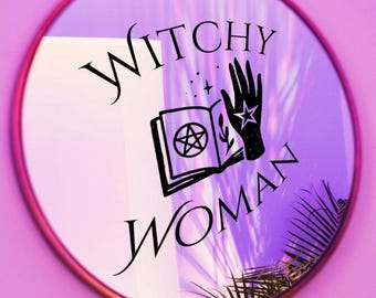 Witchy Woman Car Decal, Die Cut Vinyl