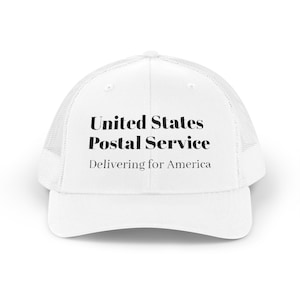 USPS Snapback Trucker Cap, Postal Service Hat, Delivery Cap, Gift for USPS Workers, USA Pride Cap, Casual Streetwear