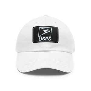 Gorra de papá personalizada con parche de cuero, estilo casual, regalo único para fanáticos de USPS, accesorio moderno para el día a día, accesorios unisex. imagen 3