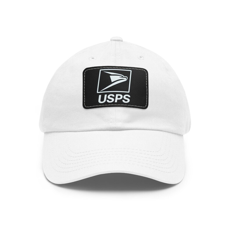 Gorra de papá personalizada con parche de cuero, estilo casual, regalo único para fanáticos de USPS, accesorio moderno para el día a día, accesorios unisex. imagen 3