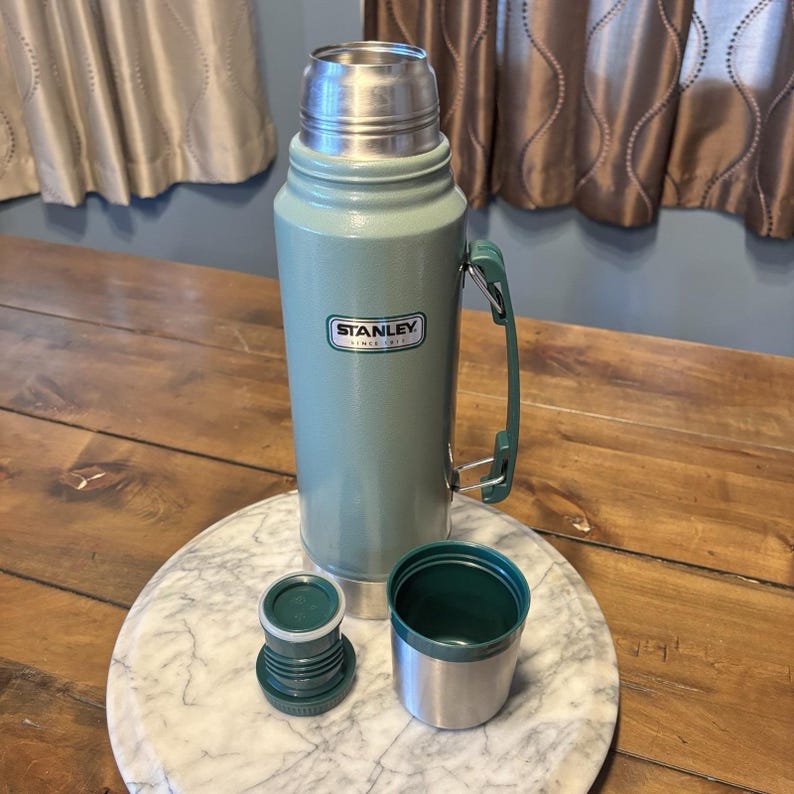 VTG Stanley 1.1 Qt Thermos Vacuum Bottle Screw On Cap/Cup Michigan Farm Bureau image 6