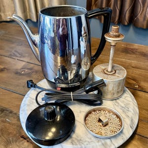 VTG 60s MCM Universal Coffeematic Electric Percolator Coffee Pot USA 4488 Works!