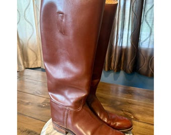 VINTAGE Kaufmann's BROWN Leather English Riding Boots Equestrian Sz 6 B England