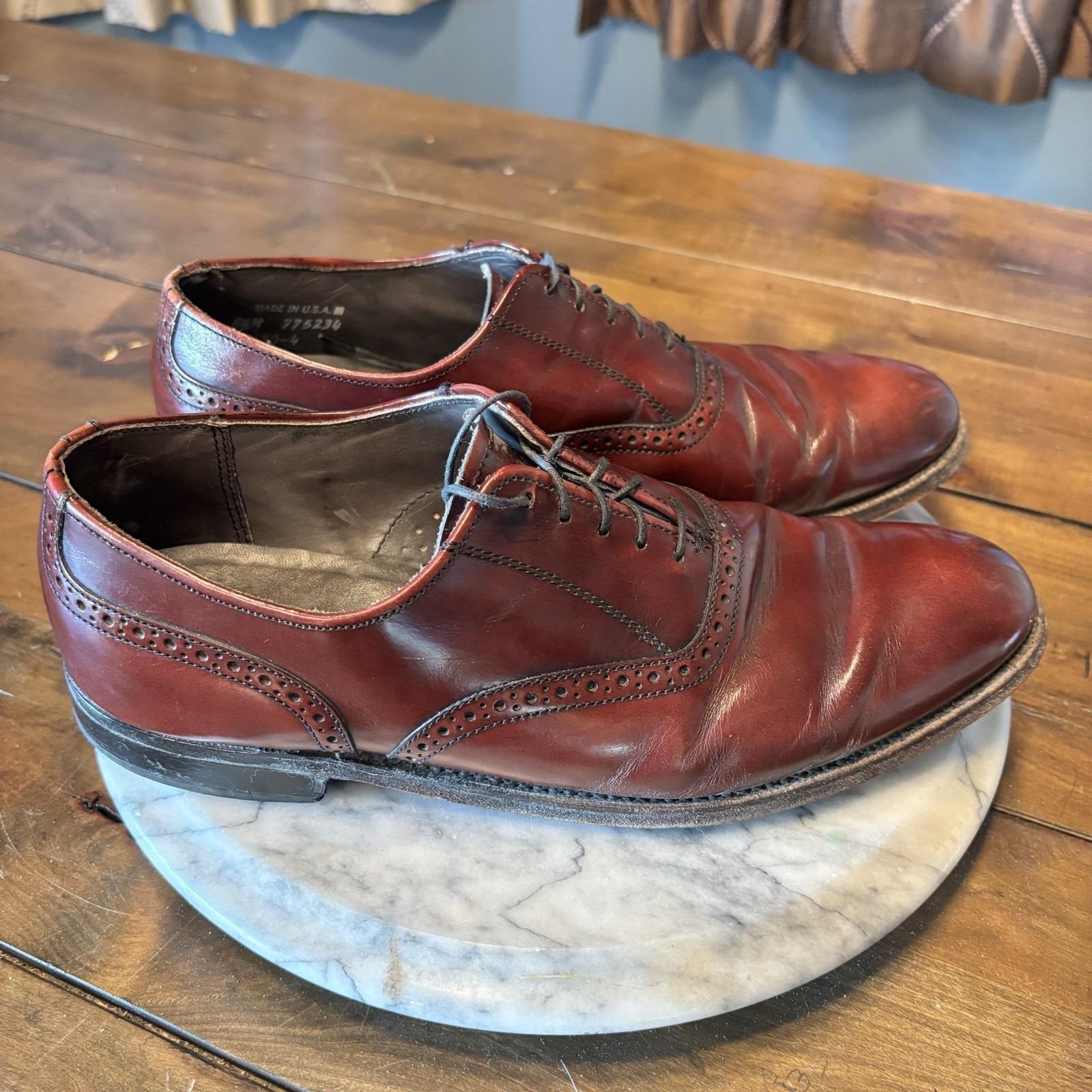 VTG Dexter Copley All Leather Oxfords Brogue Detailing Men Sz 8.5M Burgundy USA Dexter Leather Upper Red Dress Shoes for Men | eBay main image 4
