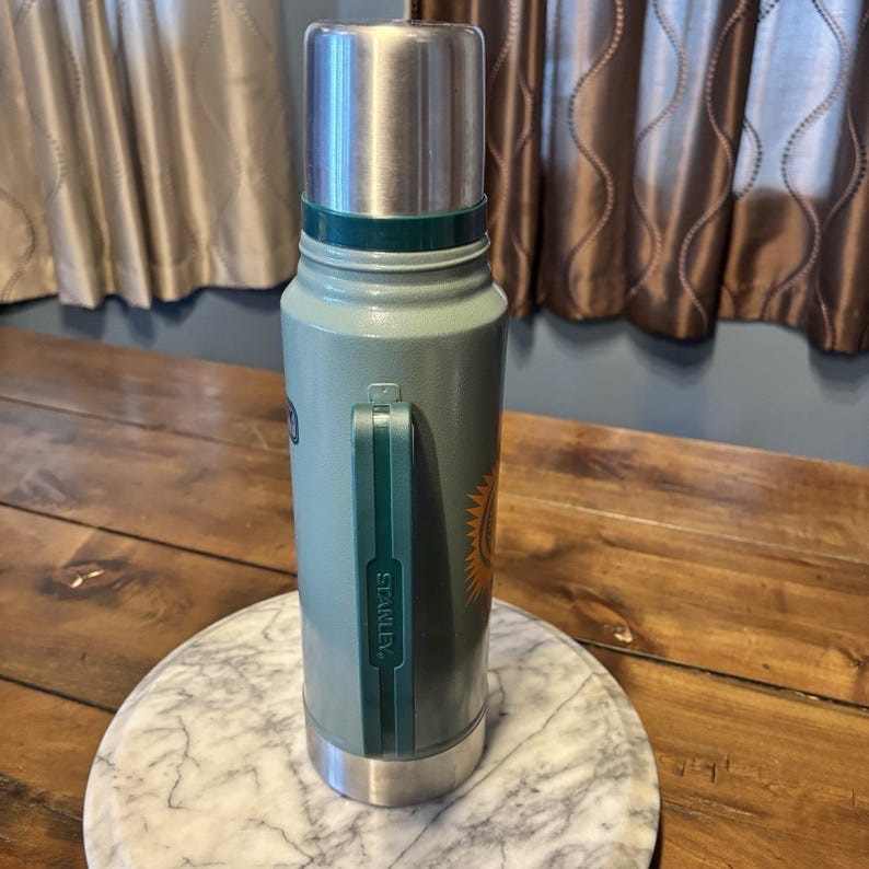 VTG Stanley 1.1 Qt Thermos Vacuum Bottle Screw On Cap/Cup Michigan Farm Bureau image 2