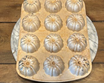 Molde para muffins acanalado VTG Bundt Nordic Ware Pumpkin Patch