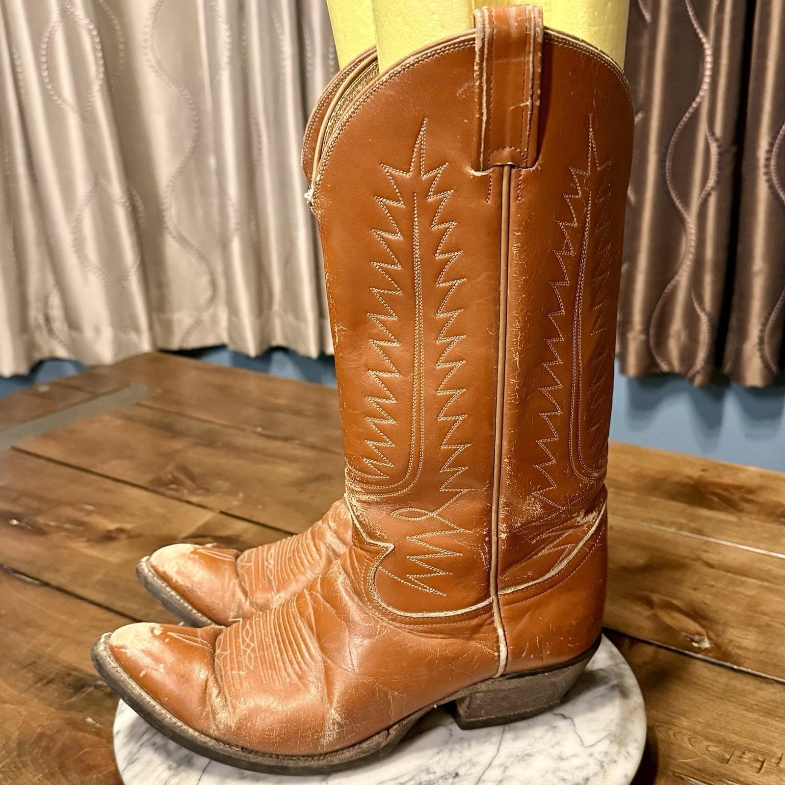 Vintage Tony Lama Mens 7.5ee Stallion Boot Style Leather Embroidered Made in USA Tony Lama Cowboy Boots - Etsy main image 3
