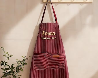 Custom Embroidered Apron with Name – Personalized Cooking & Baking Gift for Chefs, Bakers, and Crafters