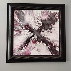 pouring art,  pouring  acrylic paint  on canvas