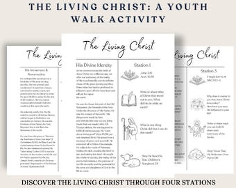 The Living Christ Activity Walk LDS | LDS Youth Activity Stations | Young Women Camp | Testimony Walk Experience Printable Church Devotional