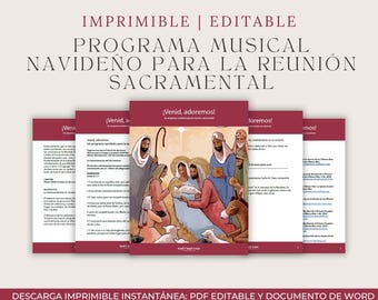 Spanish Christmas Program Script, LDS Sacrament Meeting (Digital Download)