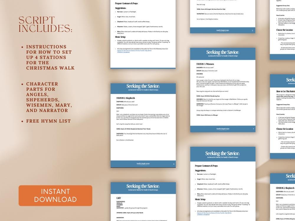 Interactive Christmas Script: Seeking the Savior, Family & Church Group ...
