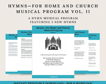 LDS New Hymn Musical Program Vol. II Sacrament Meeting Program Script | Hymns for Home and Church| Ward Choir Devotional |Printable Download