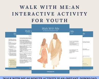 LDS Walk With Me Youth Activity | Interactive Obstacle Course & Relay Race Gospel Lesson | Printable PDF|  3-Station Rotation Youth Night