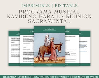 Spanish Nativity Script – Christmas Church Program (PDF + Word), LDS Sacrament Meeting Musical Program