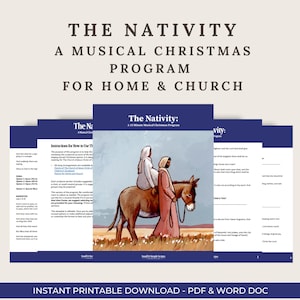 The Nativity Christmas Musical Program: LDS Sacrament Meeting Script (Printable), Christmas Musical Script