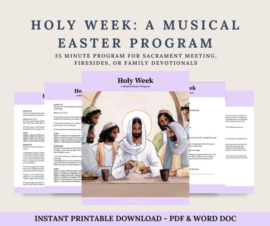 Holy Week Easter Musical Program | LDS Easter Musical Sacrament Meeting ...