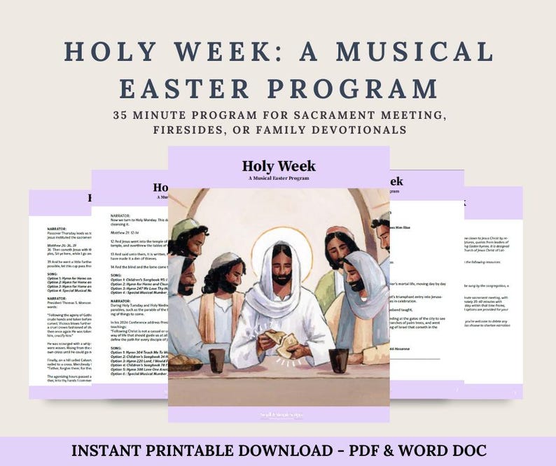 Holy Week Easter Musical Program | LDS Easter Musical Sacrament Meeting ...
