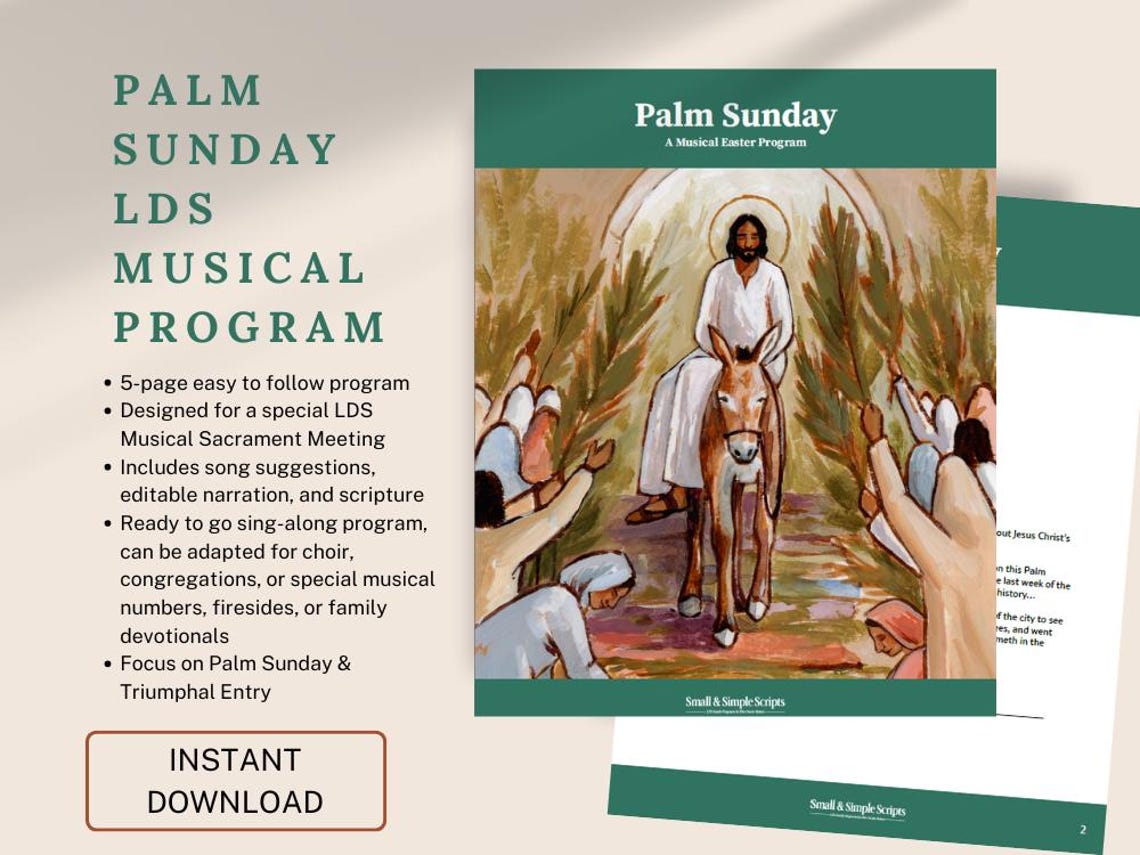 Palm Sunday Easter Musical Program | LDS Sacrament Meeting Program ...