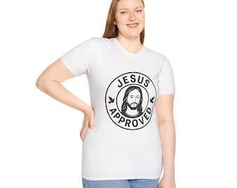 T-shirt approuvé par Jésus, t-shirt graphique chrétien drôle