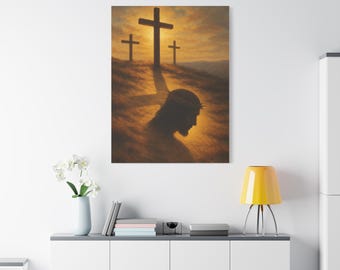 Jesus at the Cross Canvas | Christian Religious Home Decor
