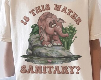 Retro Is This Water Sanitary Shirt, Disney Tarzan 1999 Movie, Elephant Tantor Looking At Water Tee, Animal Kingdom Safari, WDW Family Trip