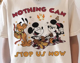 Vintage Comfort Colors Runaway Railway Mickey Minnie Pluto Shirt, Nothing Can Stop Us Now, Disney Ride Shirt, Family 2026 Disney Park Shirt