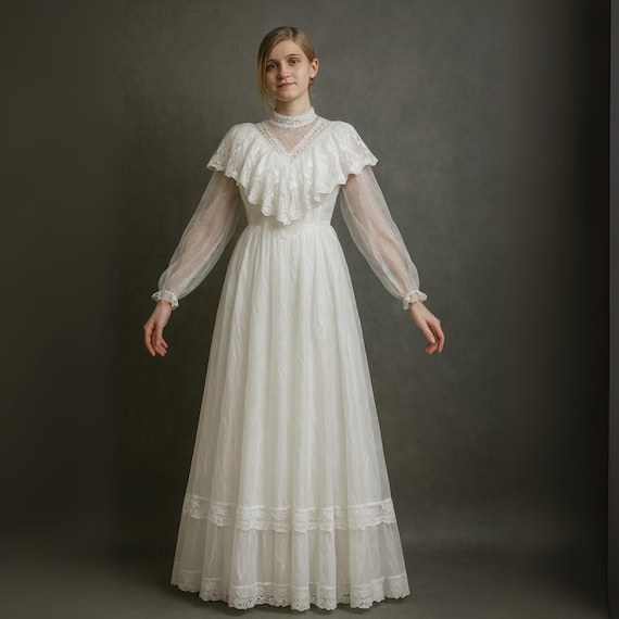 flowy victorian dress Lace Fairy Dress: Romantic Cottagecore Gown South Carolina