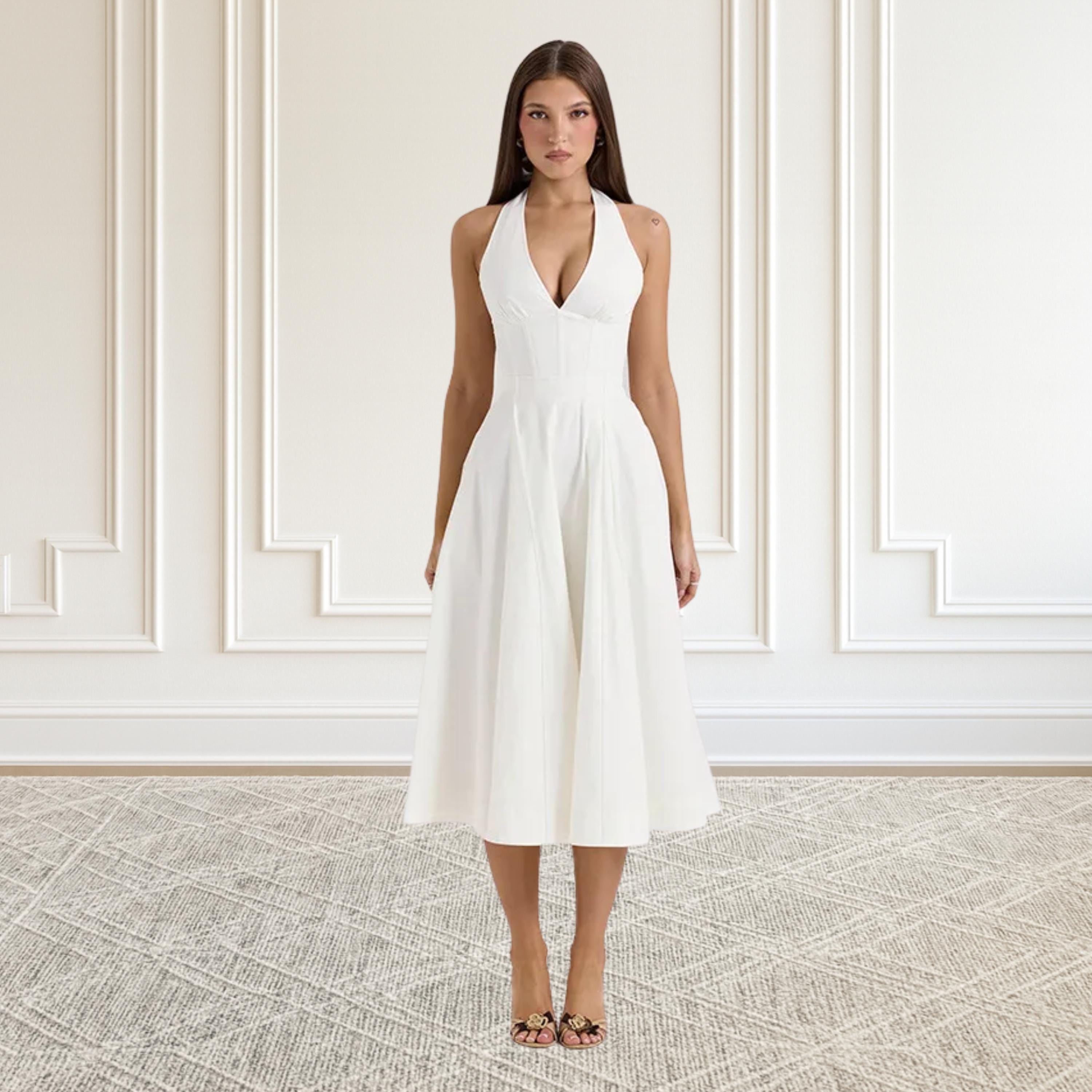 elegant midi dress with sleeves MAISON TARA PUFF ELBOW SLEEVE Ottoman Knit IVORY / 14 size:16 Perfect for a civil Berta (@bertabridal) • Instagram Train:Floor-Length (no train)
