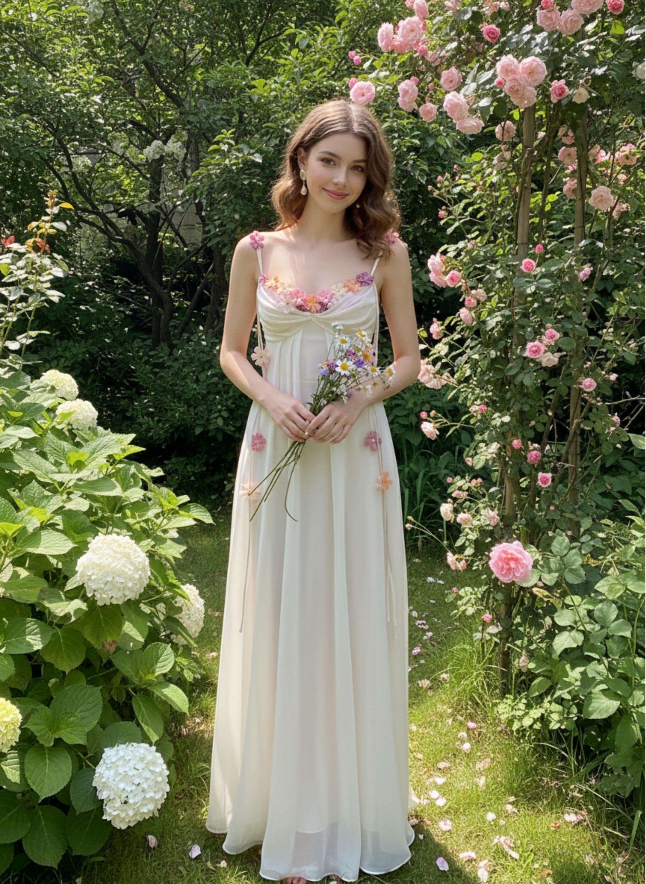 knee length dresses for ladies Floral-print Cali Maxi Summer Party Dress main image 0