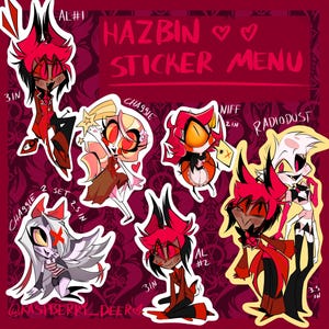 hazbin hotel sticker menu 1!