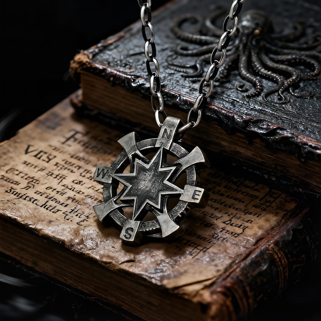 Harley Compass Retro Compass Pendant / Gothic Punk Rock Style / Unisex / Harley ...