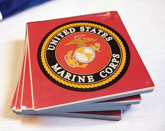 Posavasos estilo Cuerpo de Marines de los Estados Unidos - Juego de 4