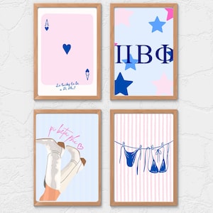 Pi Beta Phi Wall Art | Digital Wall Print | Set of 4