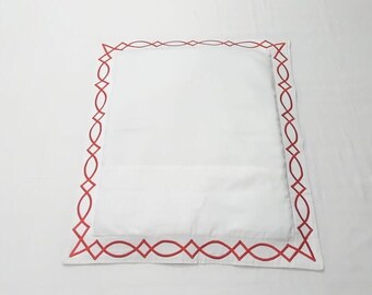 White Cotton Sateen Duvet Cover Set: Classic Embroidery