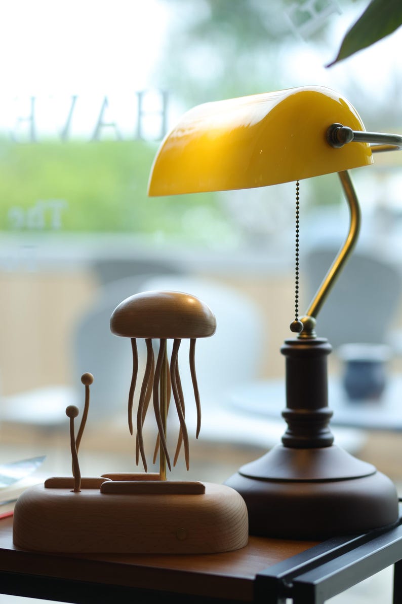 Automata Ripple Wooden Jellyfish Automata Sculpture | Handmade Ocean Kinetic Art ...