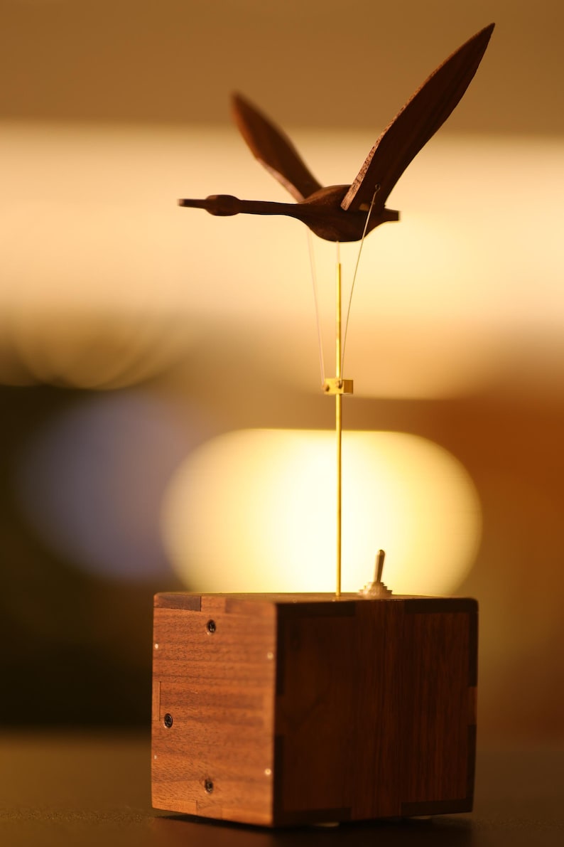 Handmade Wooden Swan Automata: Kinetic Sculpture, Art Decor With Music ...