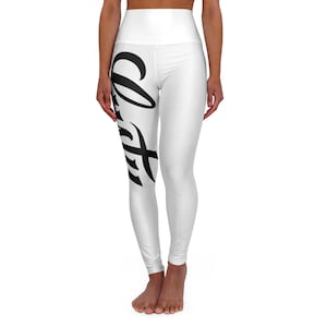 Trendy High Waisted Yoga Leggings, Comfortable Workout Pants, Stylish Activewear, Fitness Fashion, Gift for Yogis, Versatile Gym Leggings